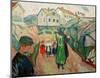 Village street Kragerö-Edvard Munch-Mounted Giclee Print