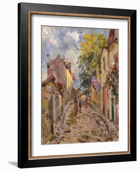 Village Street Scene-Alfred Sisley-Framed Giclee Print