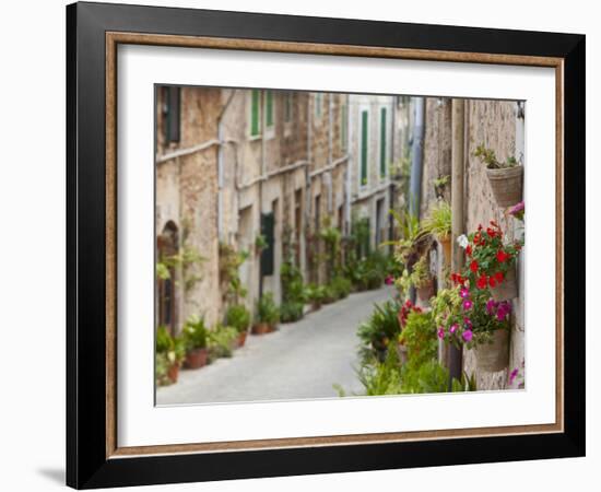 Village Street, Valldemossa, Mallorca, Balearic Islands, Spain-Doug Pearson-Framed Photographic Print