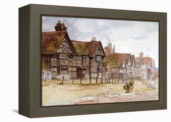Village Street with Tudor Houses, C1864-1930-Anna Lea Merritt-Framed Premier Image Canvas