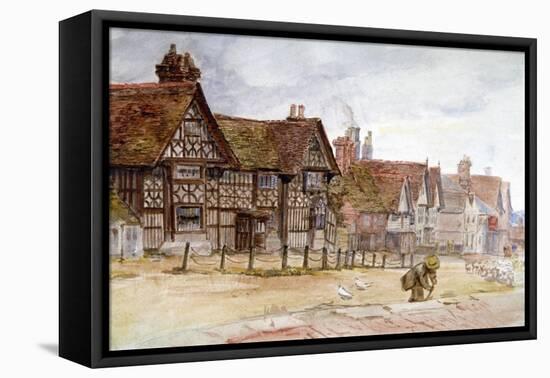 Village Street with Tudor Houses, C1864-1930-Anna Lea Merritt-Framed Premier Image Canvas