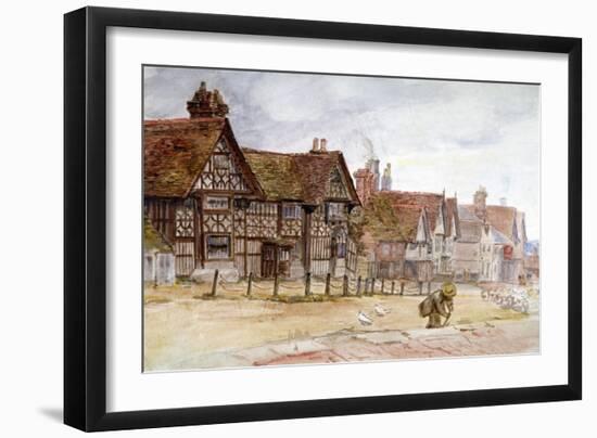 Village Street with Tudor Houses, C1864-1930-Anna Lea Merritt-Framed Giclee Print