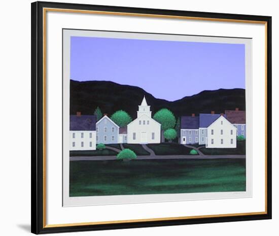 Village with Church 20-Theodore Jeremenko-Framed Limited Edition