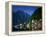 Village with Mountains and Lake, Hallstatt, Salzkammergut, Austria-Steve Vidler-Framed Premier Image Canvas