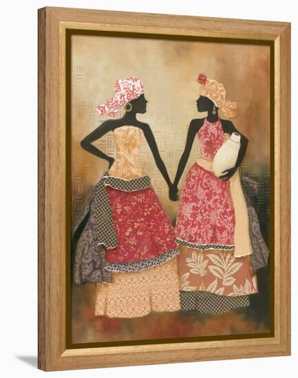 Village Women I-Carol Robinson-Framed Stretched Canvas