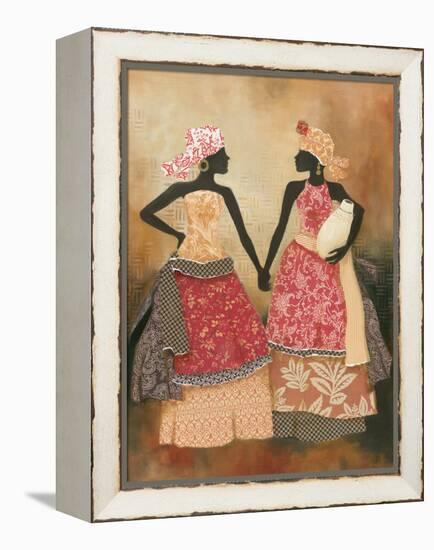 Village Women I-Carol Robinson-Framed Stretched Canvas