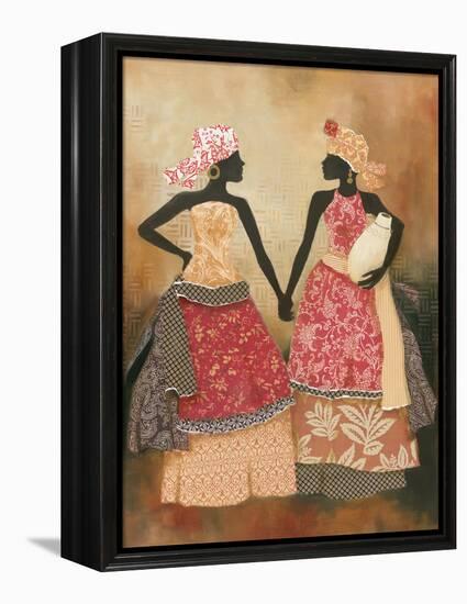 Village Women I-Carol Robinson-Framed Stretched Canvas