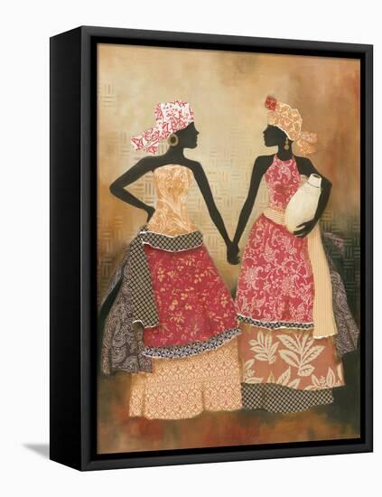 Village Women I-Carol Robinson-Framed Stretched Canvas