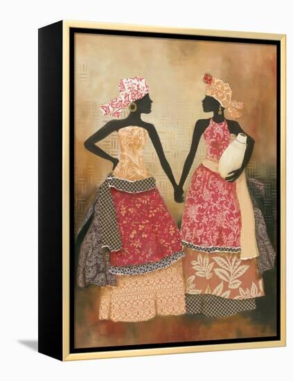 Village Women I-Carol Robinson-Framed Stretched Canvas