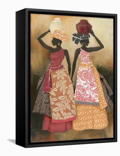 Village Women II-Carol Robinson-Framed Stretched Canvas