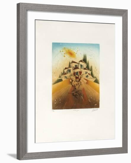 Village-Georges Dussau-Framed Limited Edition