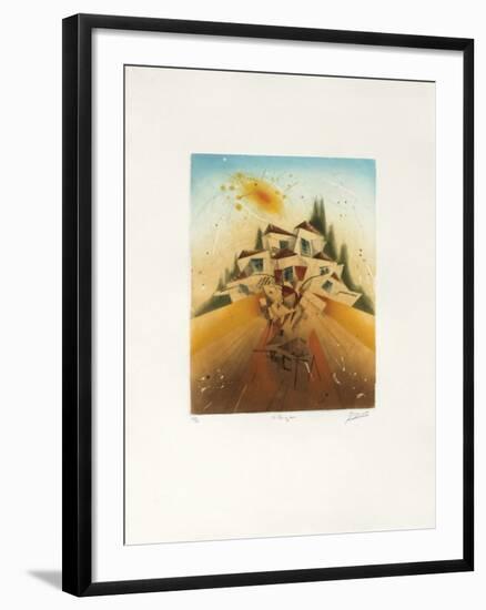 Village-Georges Dussau-Framed Limited Edition