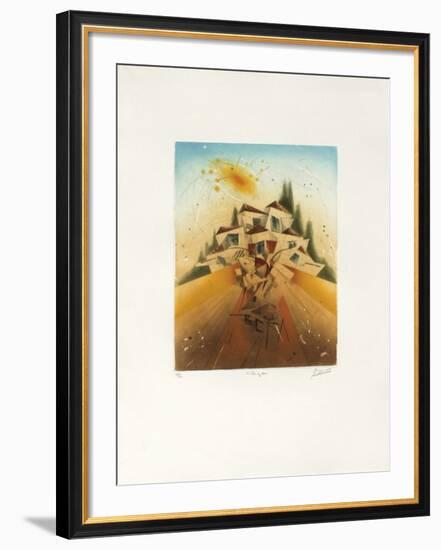 Village-Georges Dussau-Framed Limited Edition