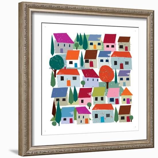 Village-Jenny Frean-Framed Giclee Print