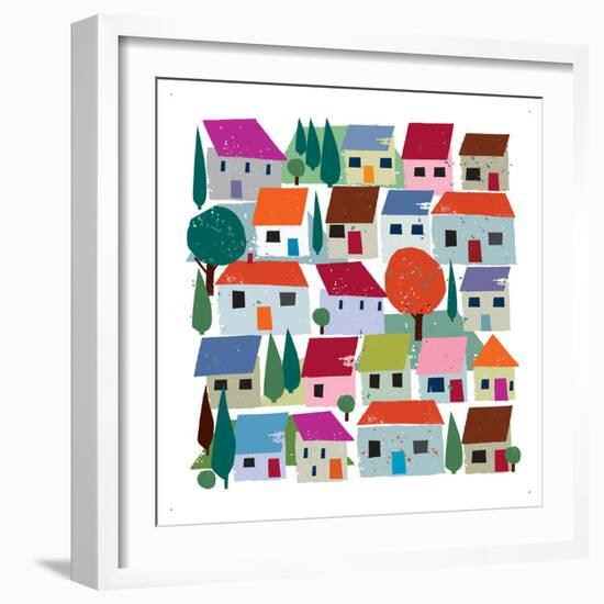Village-Jenny Frean-Framed Giclee Print