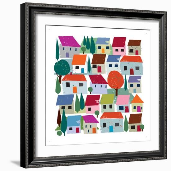 Village-Jenny Frean-Framed Giclee Print