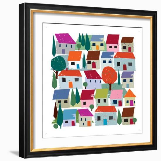 Village-Jenny Frean-Framed Giclee Print