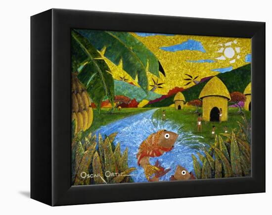 Village-Oscar Ortiz-Framed Premier Image Canvas