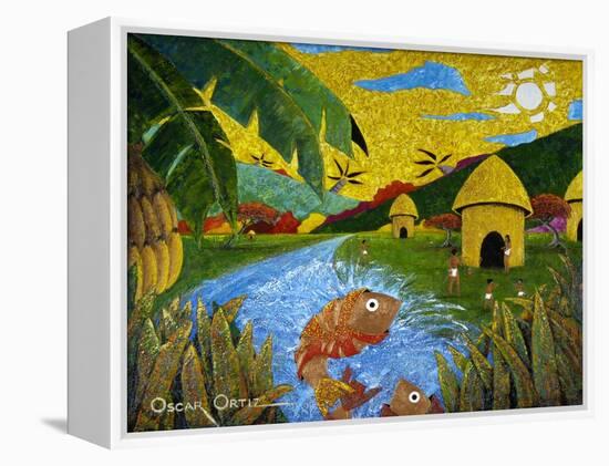 Village-Oscar Ortiz-Framed Premier Image Canvas