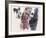 Villagers and a Goat from People in Israel-Moshe Gat-Framed Limited Edition