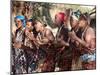 Villagers Dancing in Motion, Kxoe Village, Kwando River Area, Caprivi Strip, Eastern Namibia-Kim Walker-Mounted Photographic Print