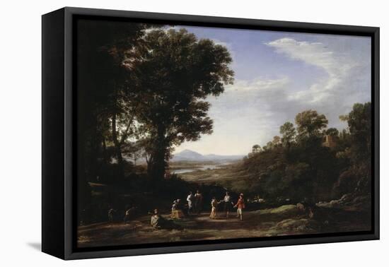 Villagers Dancing, Late 1630s-Claude Lorraine-Framed Premier Image Canvas