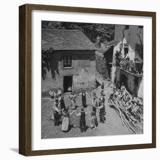 Villagers Dancing the Sardana, Known as the Dance of St. Anna-Hans Wild-Framed Photographic Print