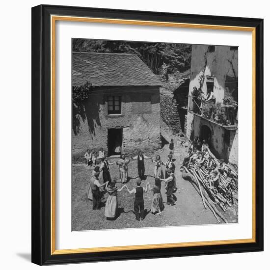 Villagers Dancing the Sardana, Known as the Dance of St. Anna-Hans Wild-Framed Photographic Print