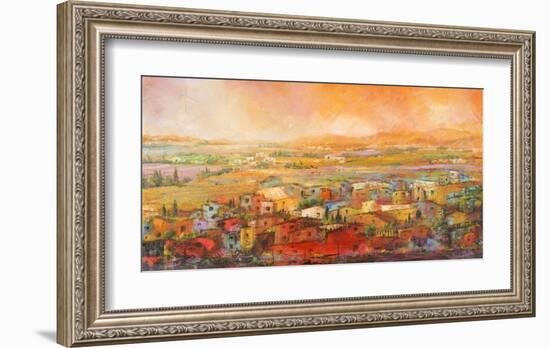 Villaggio delle Colline-Tebo Marzari-Framed Art Print