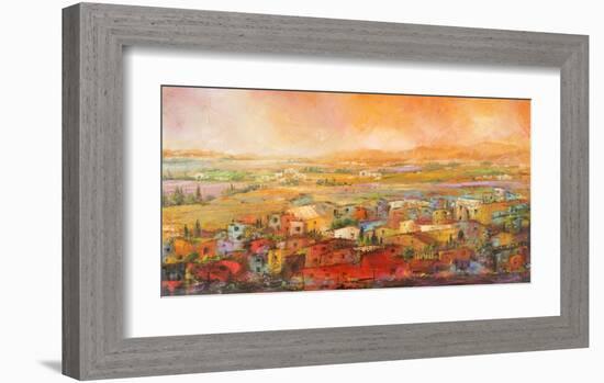 Villaggio delle Colline-Tebo Marzari-Framed Art Print