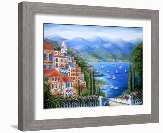 Villaggio Italiano Sul Lago-Marilyn Dunlap-Framed Art Print