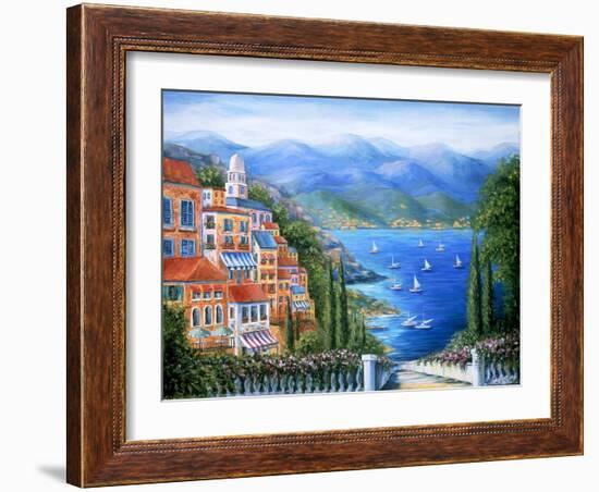 Villaggio Italiano Sul Lago-Marilyn Dunlap-Framed Art Print