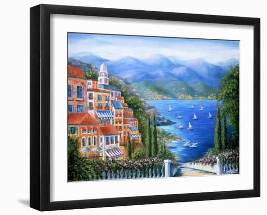 Villaggio Italiano Sul Lago-Marilyn Dunlap-Framed Art Print