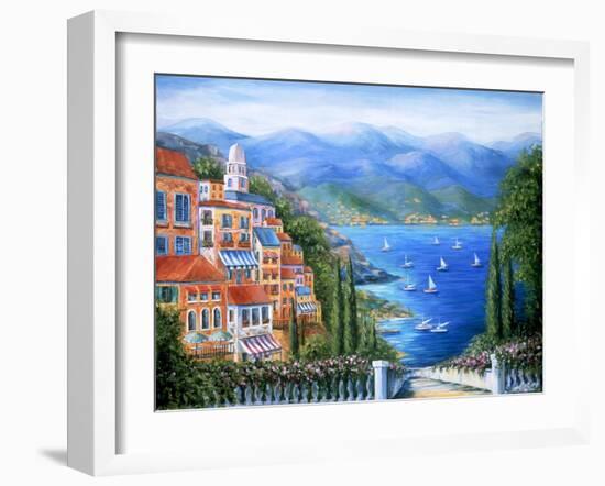 Villaggio Italiano Sul Lago-Marilyn Dunlap-Framed Art Print