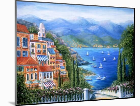 Villaggio Italiano Sul Lago-Marilyn Dunlap-Mounted Art Print