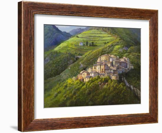 Villaggio sui monti-Adriano Galasso-Framed Art Print