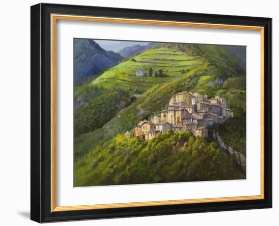 Villaggio sui monti-Adriano Galasso-Framed Art Print