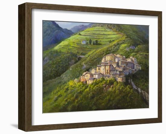 Villaggio sui monti-Adriano Galasso-Framed Art Print