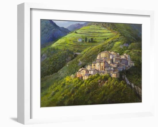 Villaggio sui monti-Adriano Galasso-Framed Art Print