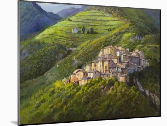 Villaggio sui monti-Adriano Galasso-Mounted Art Print