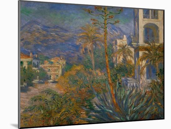 Villas at Bordighera, Italy Canvas, on loan from GAN.-Claude Monet-Mounted Giclee Print