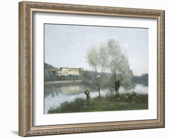 Ville-d'Avray, by Jean-Baptiste-Camille Corot, 1865, French painting,-Jean-Baptiste-Camille Corot-Framed Art Print