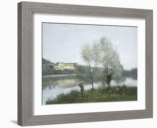 Ville-d'Avray, by Jean-Baptiste-Camille Corot, 1865, French painting,-Jean-Baptiste-Camille Corot-Framed Art Print