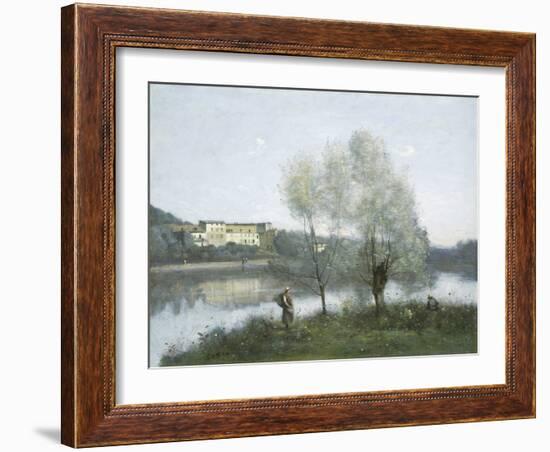 Ville-d'Avray, by Jean-Baptiste-Camille Corot, 1865, French painting,-Jean-Baptiste-Camille Corot-Framed Art Print