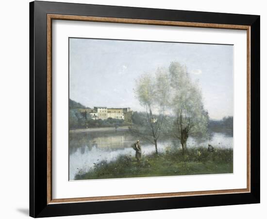 Ville-d'Avray, by Jean-Baptiste-Camille Corot, 1865, French painting,-Jean-Baptiste-Camille Corot-Framed Art Print