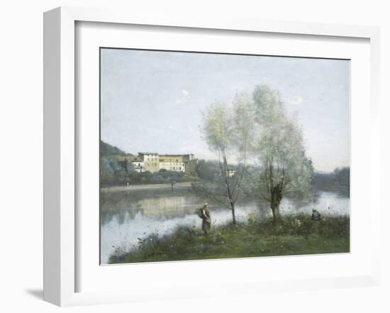 Ville-d'Avray, by Jean-Baptiste-Camille Corot, 1865, French painting,-Jean-Baptiste-Camille Corot-Framed Art Print