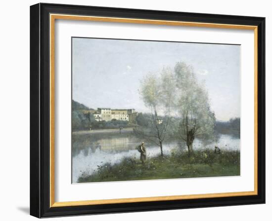 Ville-d'Avray, by Jean-Baptiste-Camille Corot, 1865, French painting,-Jean-Baptiste-Camille Corot-Framed Art Print