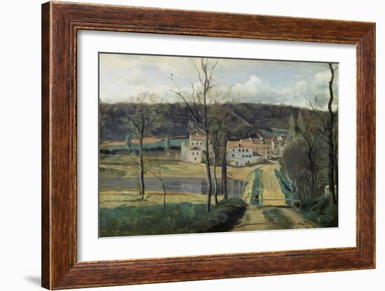 Ville-D'Avray (Les Maisons Cabassud)-Jean-Baptiste-Camille Corot-Framed Giclee Print