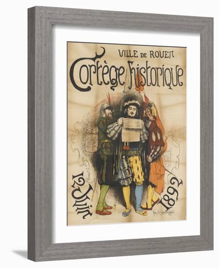 Ville de Rouen, cortège historique-null-Framed Giclee Print