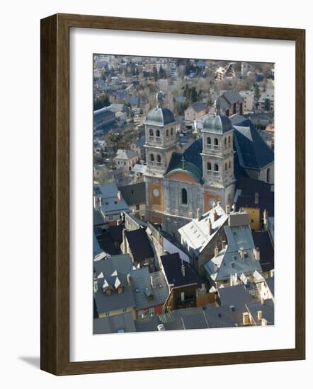 Ville Haute from the Fort du Chateau, Briancon, Haut Alpes, French Alps, France-Walter Bibikow-Framed Photographic Print